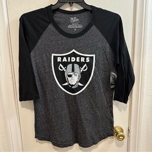NWT NFL Darren Waller Las Vegas Raiders Women’s 3/4 Sleeve Shirt, Medium!